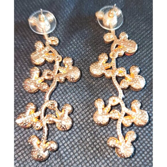 Disney Colorful Multi-Stone Dangle Earrings Mickey Mouse Design - Picture 5 of 7